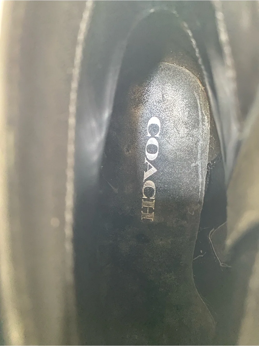 New Coach Black Leather Ankle Boots